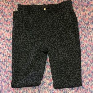 2-3 black and grey cheetah print pants